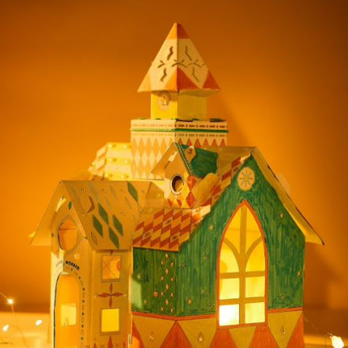 Flower Monaco DIY Paper House Painting