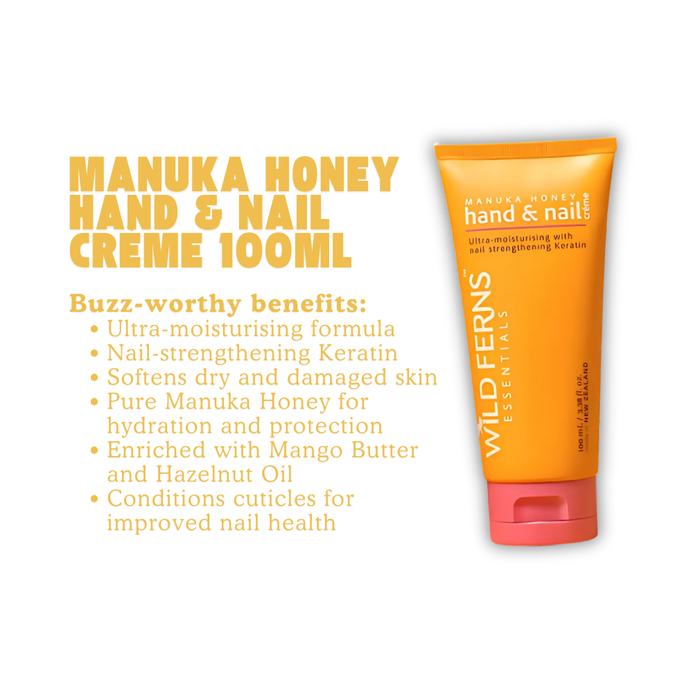 Wild Ferns Manuka Honey Hand & Nail Crème (100ml)