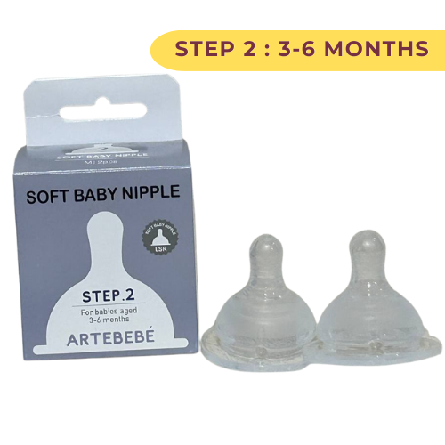 ARTEBEBE Soft Anti-Colic Baby Bottle Nipple
