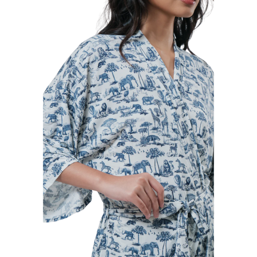 Bamberry Mommy Robe TDJ FLORAL | Made of Softest Luxurious Bamboo Fabric - Hypo-allergenic, soft & antibacterial