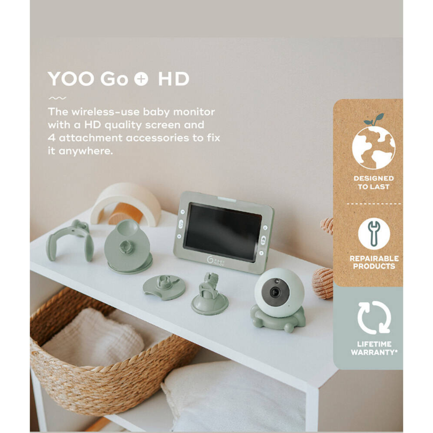 Babymoov Yoo Go+ HD | Video Baby Monitor