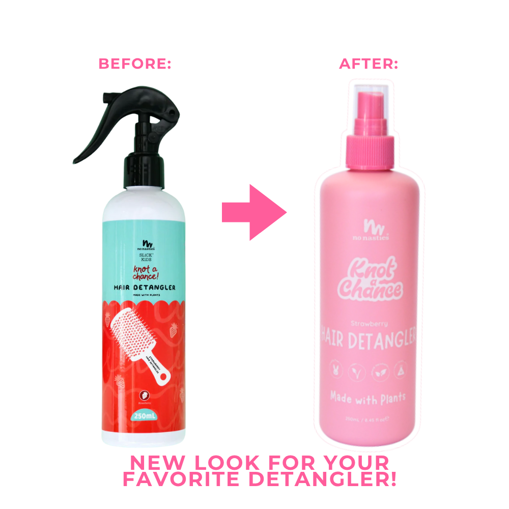 No Nasties Slick Kids Hair Detangler Spray in Strawberry 250ML