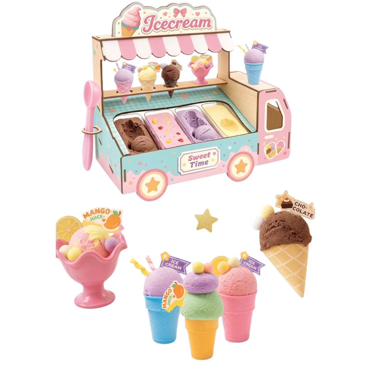 Mr. Toys Ice Cream Truck Kinetic Sand Set