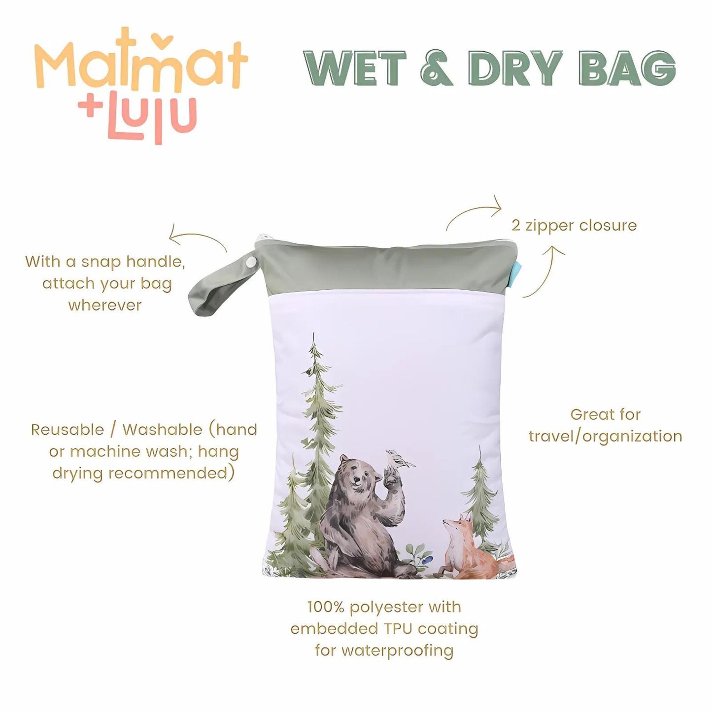 LARGE | Matmat Lulu Wet and Dry storage Bag Washable