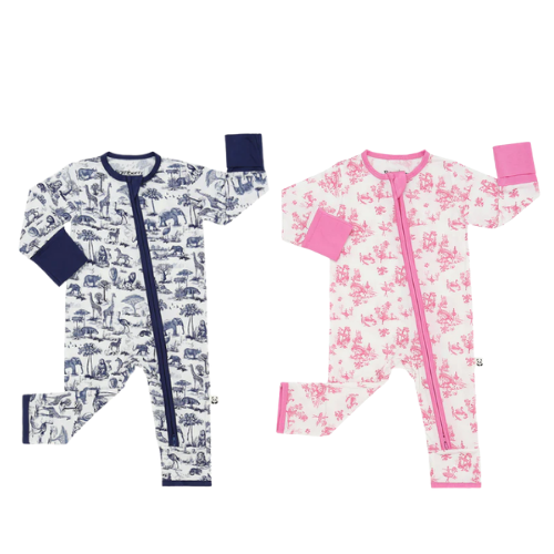 Bamberry TDJ  Zippered Rompers Garden Fresh Collection | Newborn - 0-9 Months