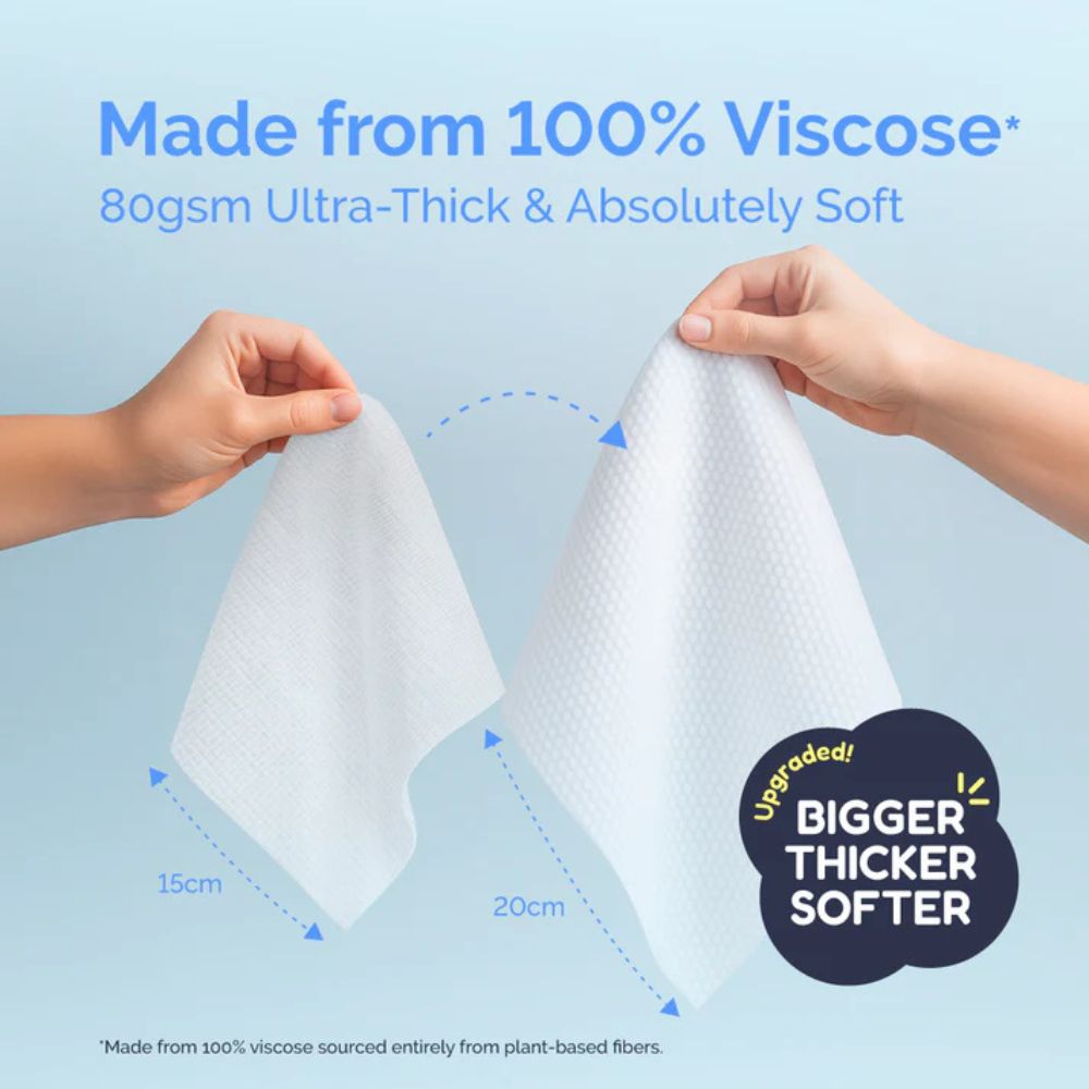 Hoppi Premium Cleaning Dry Wipes - 60 Sheets (1 pack)