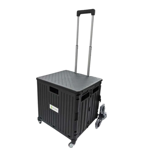 Clever Spaces Stair Climber Foldable Trolley Cart (with Lid)