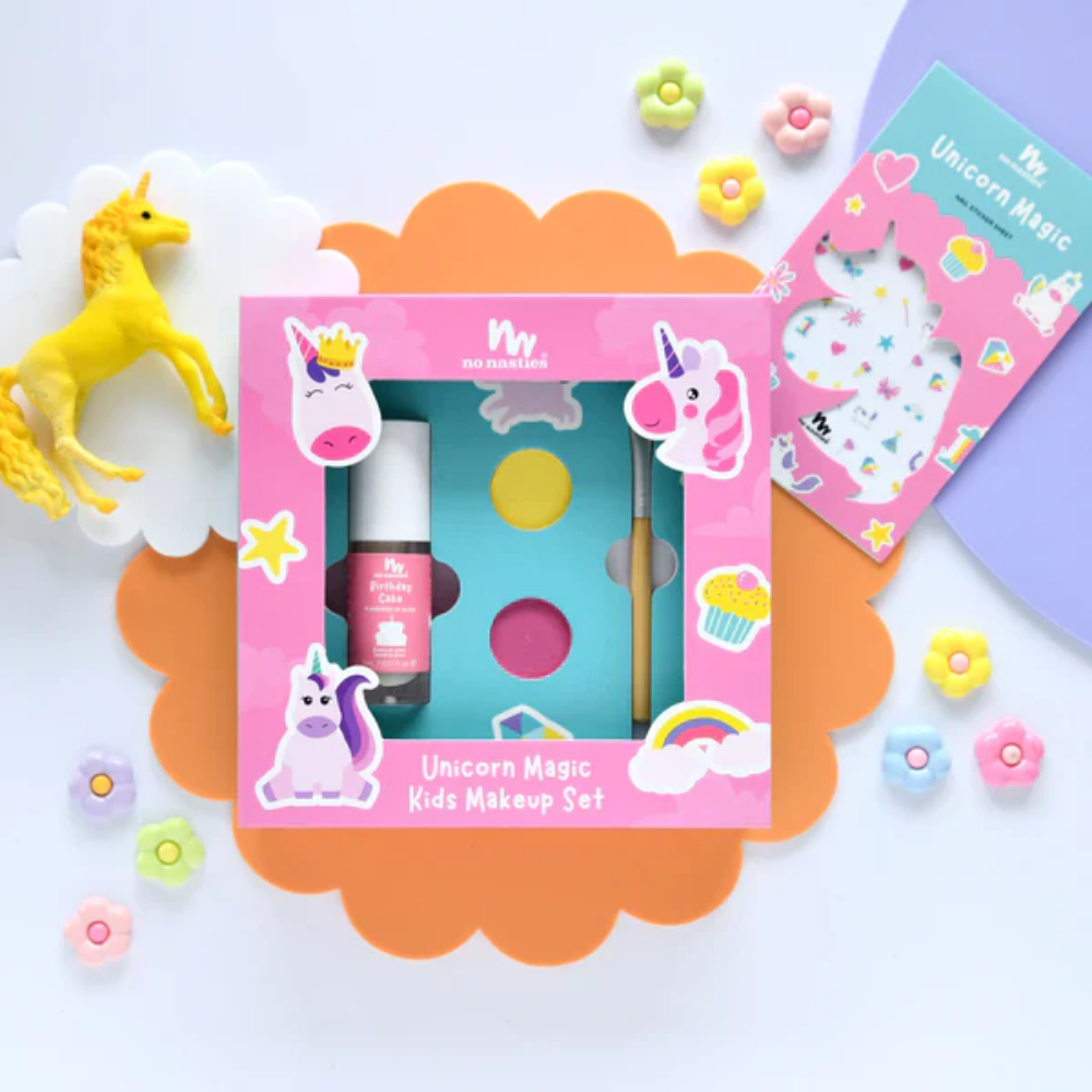 No Nasties Natural Kids Makeup Gift Set I Hypoallergenic, Easy to wash off, Vegan and Cruelty-Free