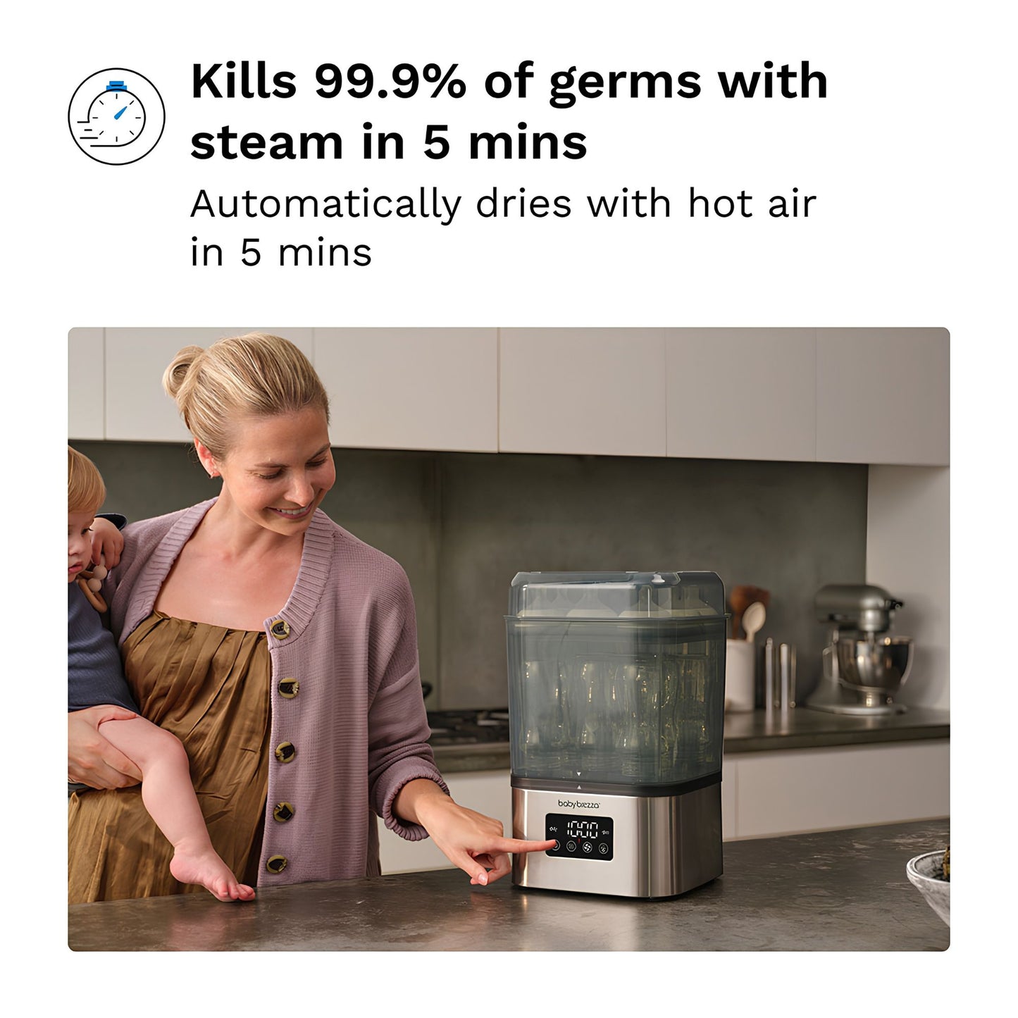 Baby Brezza Superquick Sterilizer - Stainless