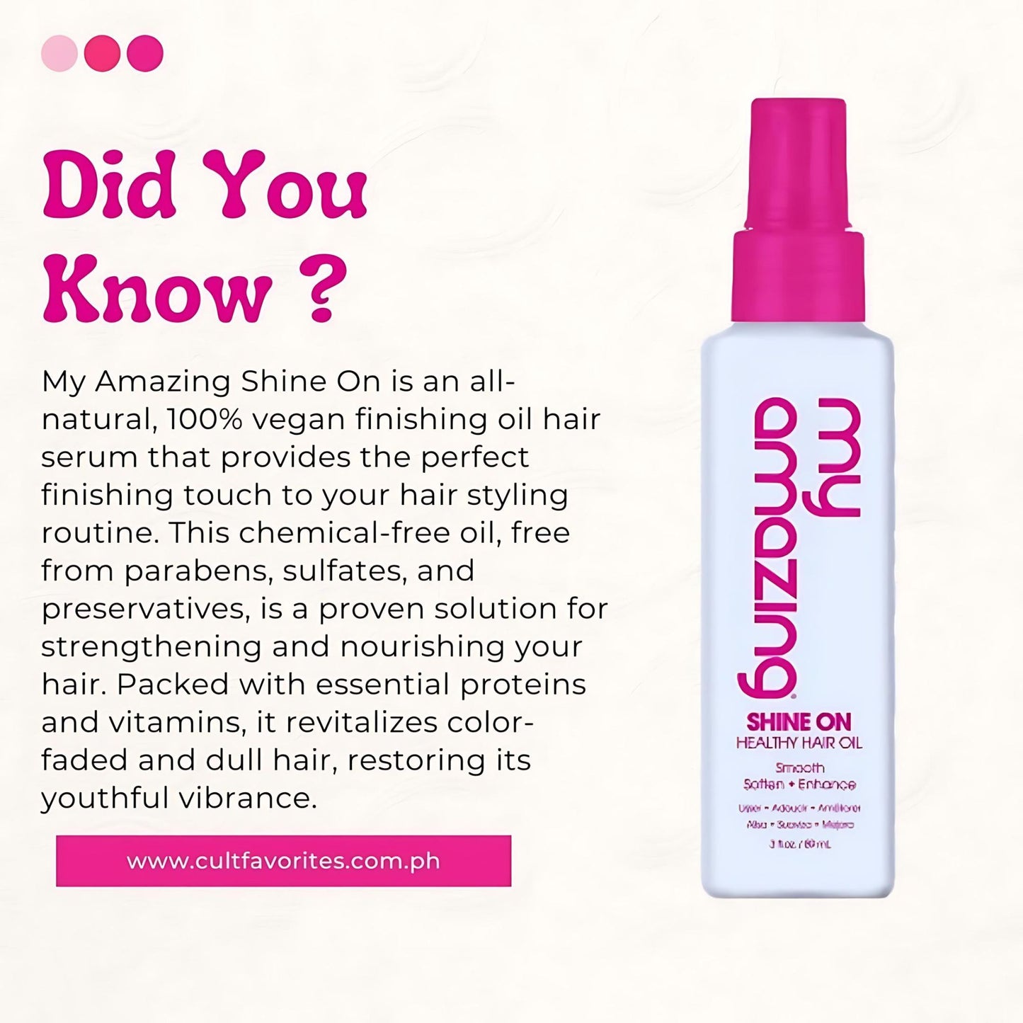 My Amazing Shine On Healthy Hair Oil 89ML