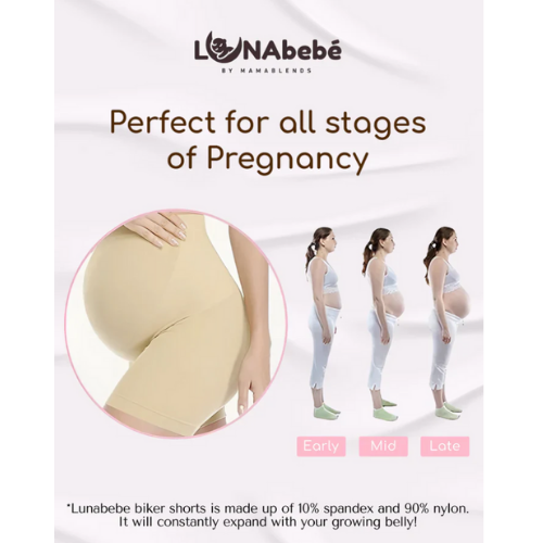 Lunabebe by Mama Blends Pregnancy Support Biker Shorts