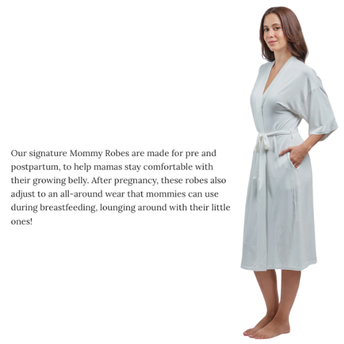 Bamberry Mommy Robe TDJ FLORAL | Made of Softest Luxurious Bamboo Fabric - Hypo-allergenic, soft & antibacterial