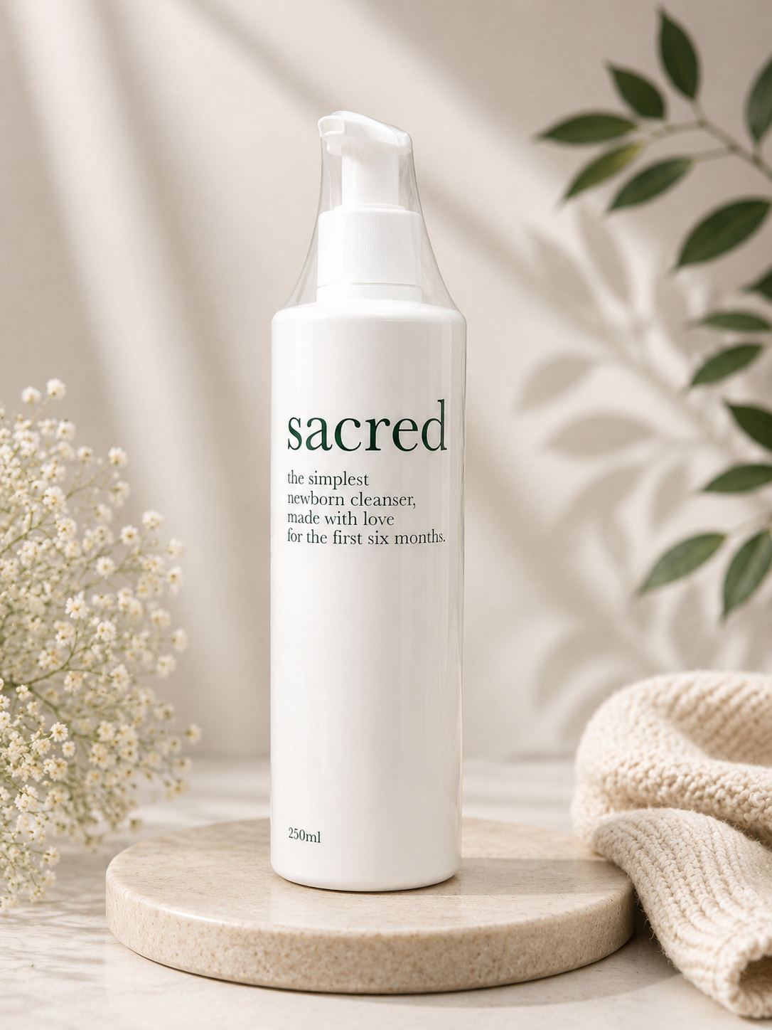 Sacred Newborn Cleanser | Gentle Vegan Hydrating Top-to-Toe Wash for Newborn, Pregnant, & Beyond