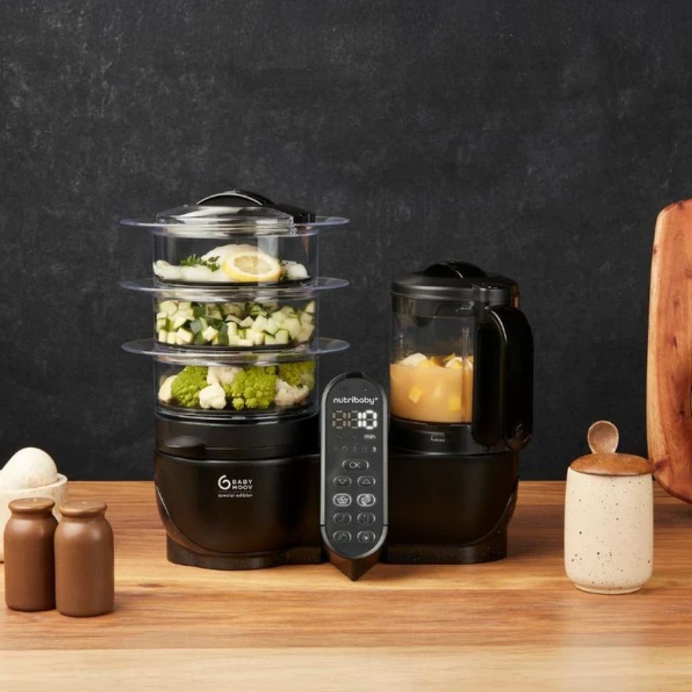 Babymoov Nutribaby+ XL 6-in-1 Baby Food Maker - Black Edition