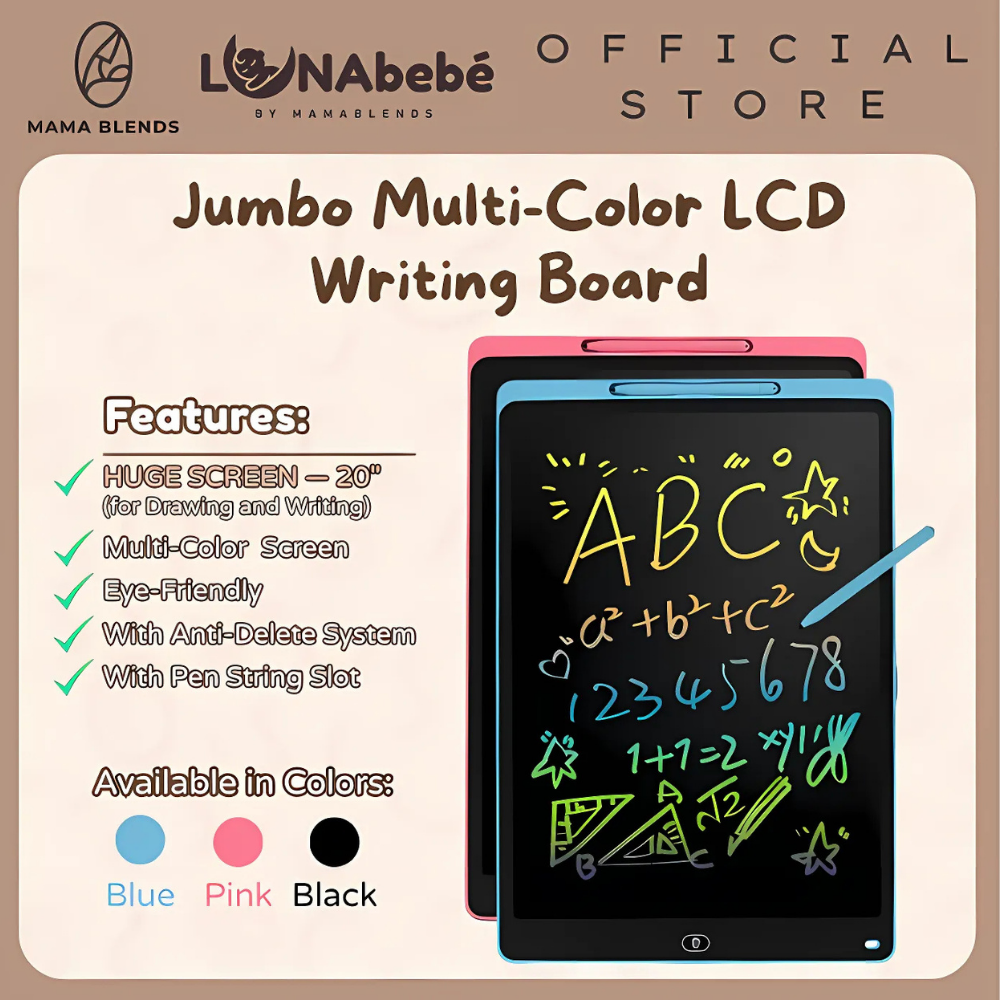 Lunabebe Jumbo Multri-Color LCD Writing Board