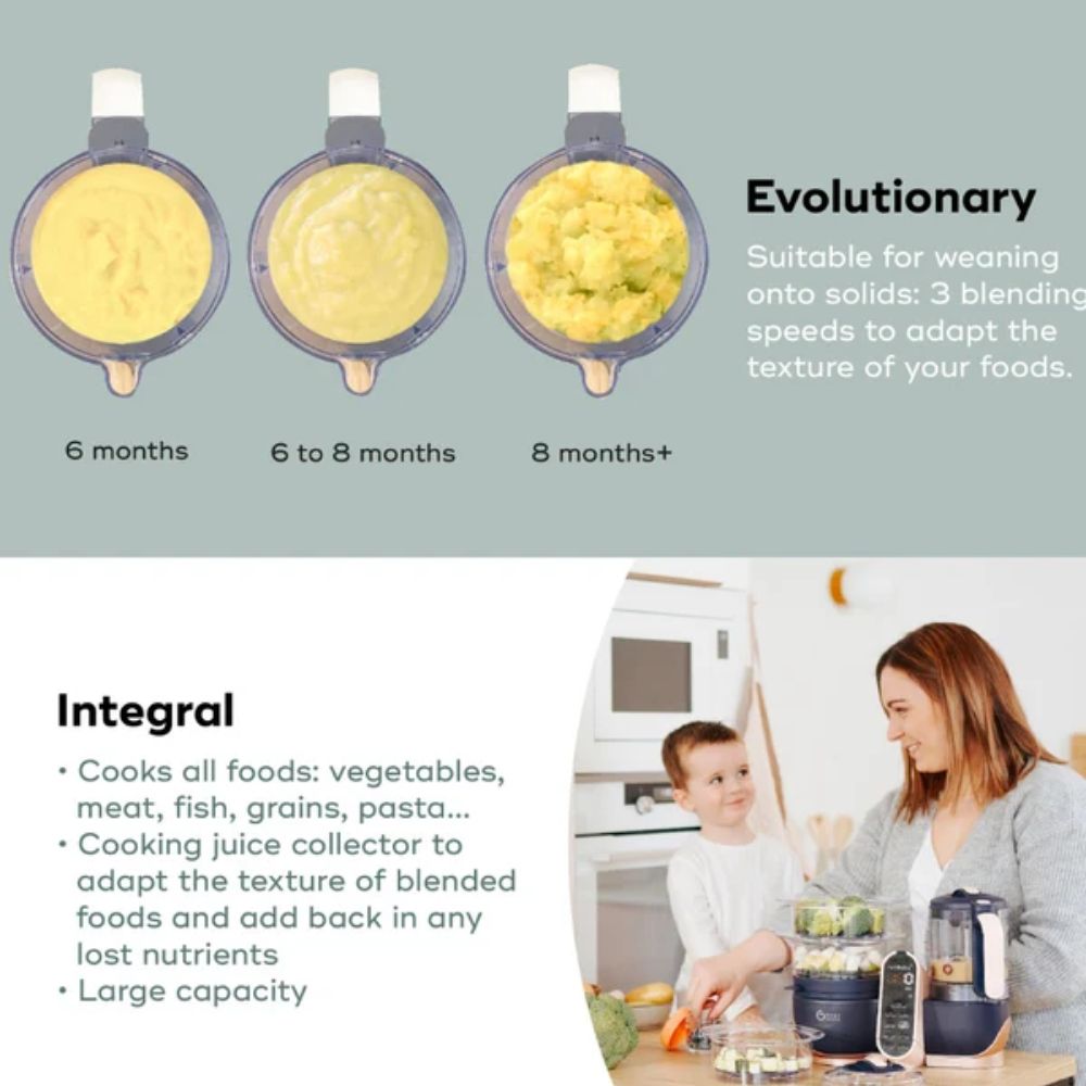 Babymoov Nutribaby+ XL 6-in-1 Baby Food Maker - Black Edition
