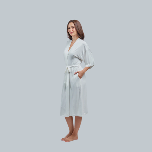 Bamberry Mommy Robe TDJ FLORAL | Made of Softest Luxurious Bamboo Fabric - Hypo-allergenic, soft & antibacterial