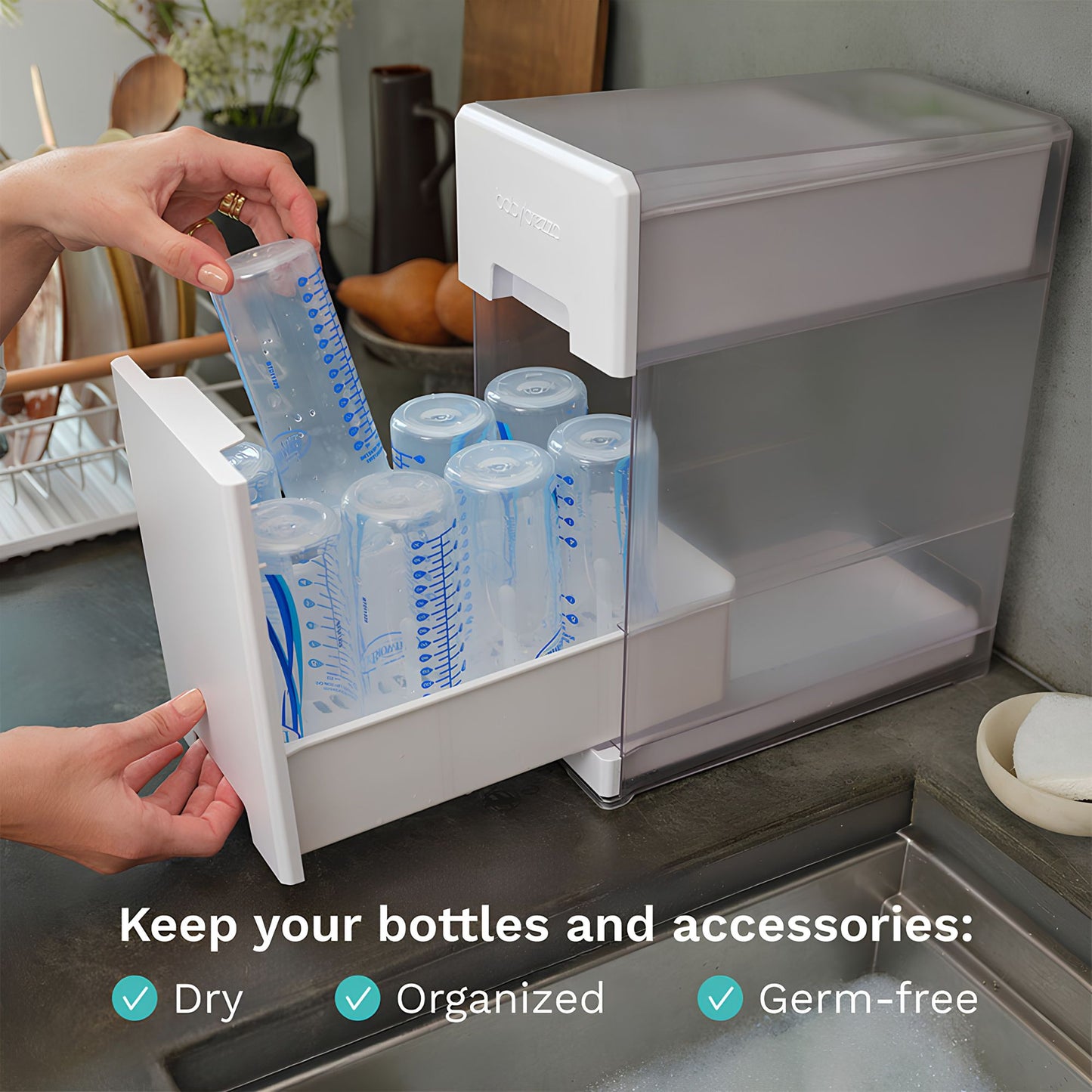 Baby Brezza Covered Drying Rack + Organizer