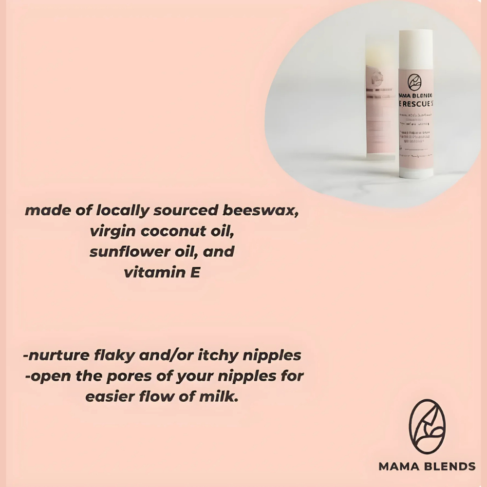BUNDLE OF 3 | Mama Blends Unscented Nipple Balm Rescue Stick 4g