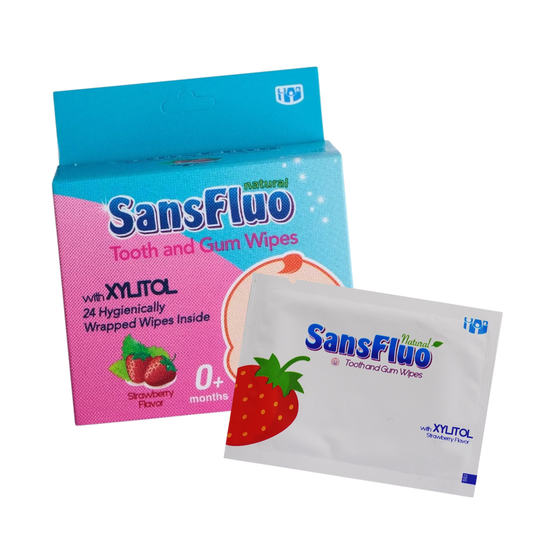 SansFluo Natural Tooth & Gum Wipes