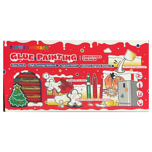 Flower Monaco DIY Glue Painting-Christmas Themed