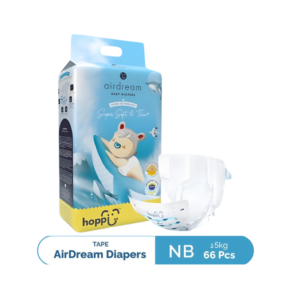 Hoppi AirDream Baby Diaper Tape | Hypoallergenic Babies