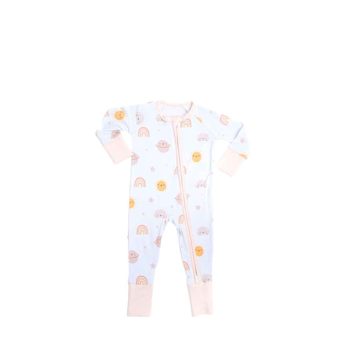 Bao Bei PH Maxi Bamboo Zippered Frogsuit with Mittens and Footsies for Newborn Infant Baby Onesie