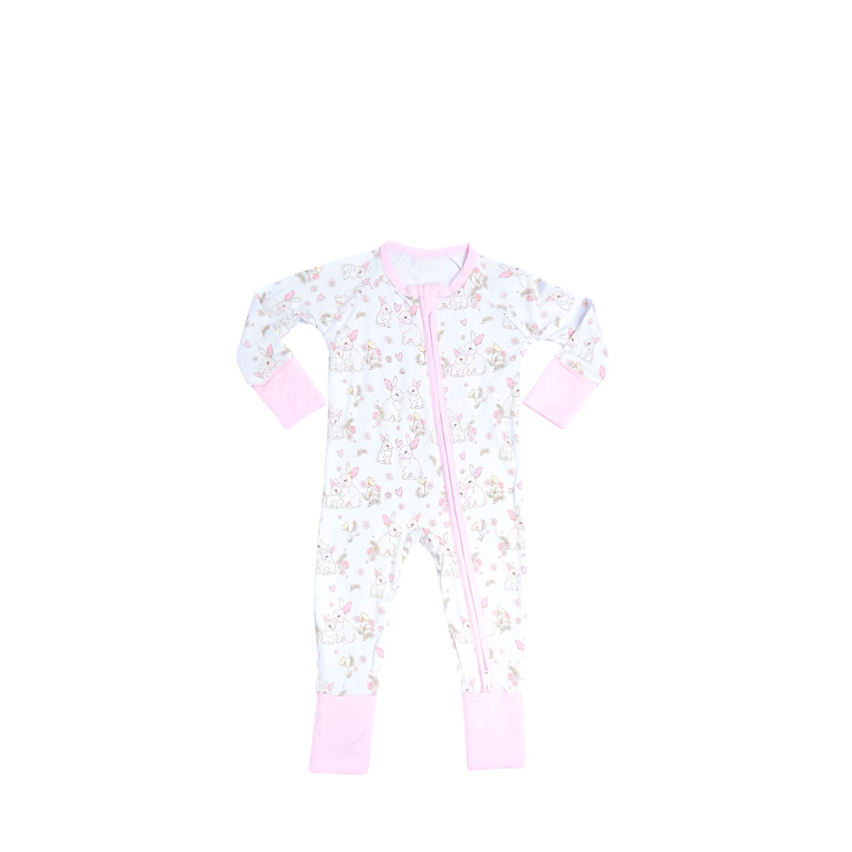 Bao Bei PH Maxi Bamboo Zippered Frogsuit with Mittens and Footsies for Newborn Infant Baby Onesie