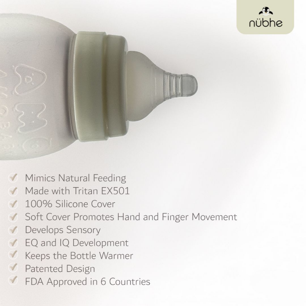 AMOBABY Baby Bottle in Silicone Balloon Cover |TRITAN Medical Grade Materials