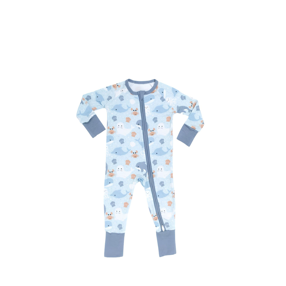 Bao Bei PH Maxi Bamboo Zippered Frogsuit with Mittens and Footsies for Newborn Infant Baby Onesie
