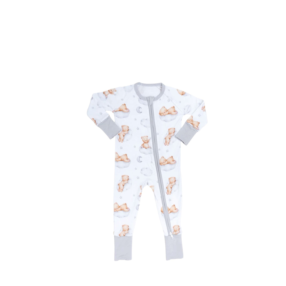 Bao Bei PH Maxi Bamboo Zippered Frogsuit with Mittens and Footsies for Newborn Infant Baby Onesie