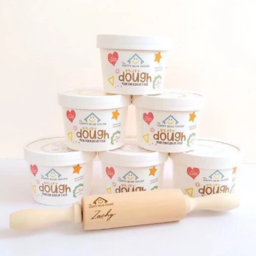 The Happy Blue House Playdough with Non-Stick Rolling Pin | Set of 6