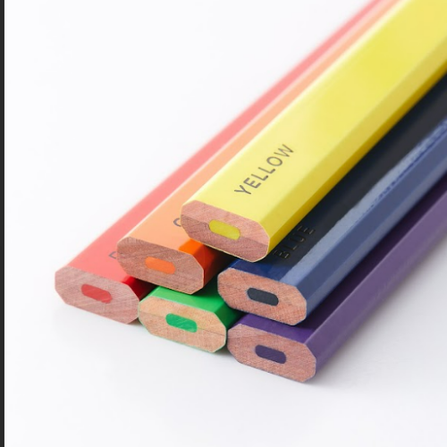 Flower Monaco Flat-Barrel Colored Pencils