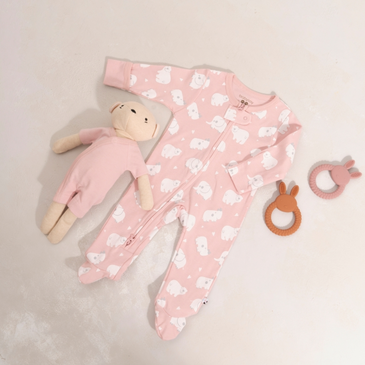 Babysoy Zipper Footie