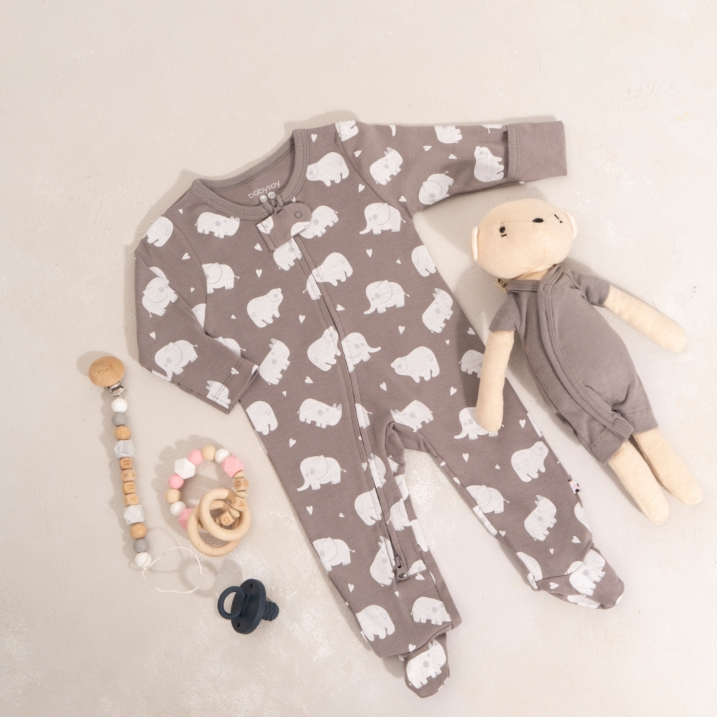 Babysoy Zipper Footie