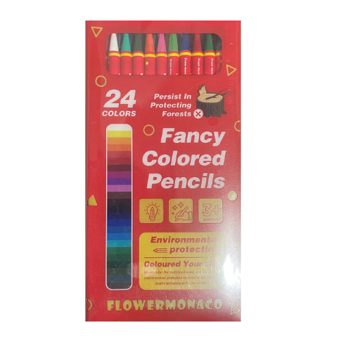 Flower Monaco Fancy Colored Pencils | 24 colors