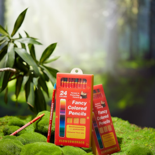 Flower Monaco Fancy Colored Pencils | 24 colors