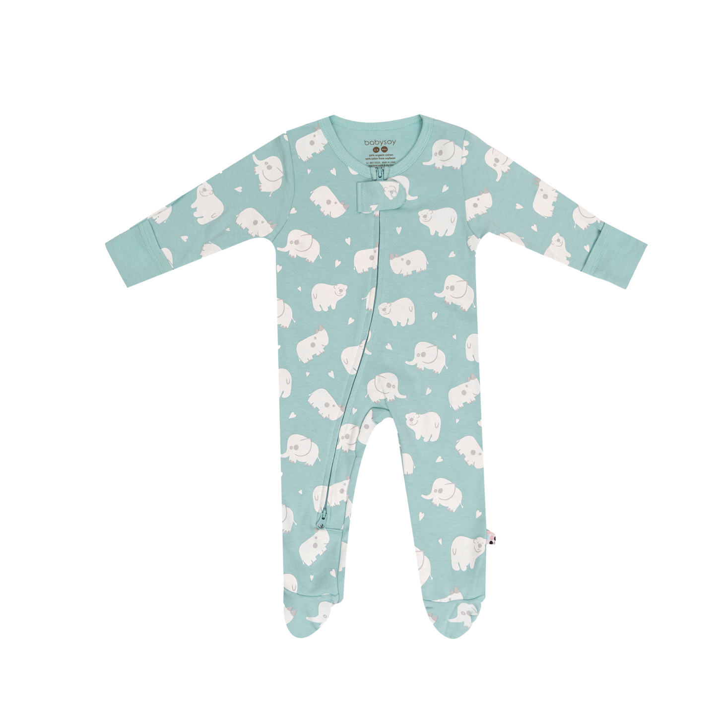 Babysoy Zipper Footie