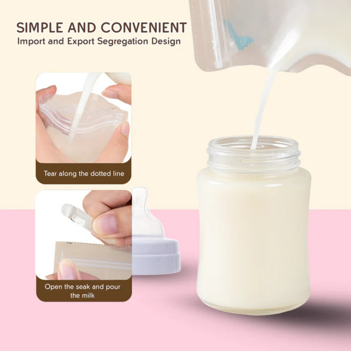 Lunabebe Transparent Breastmilk Storage Bags 120 ML - 30s