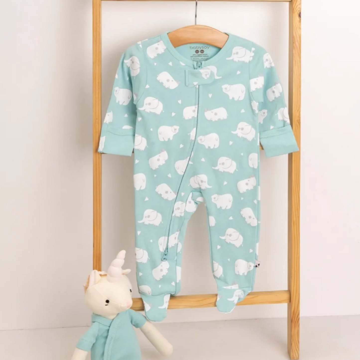 Babysoy Zipper Footie