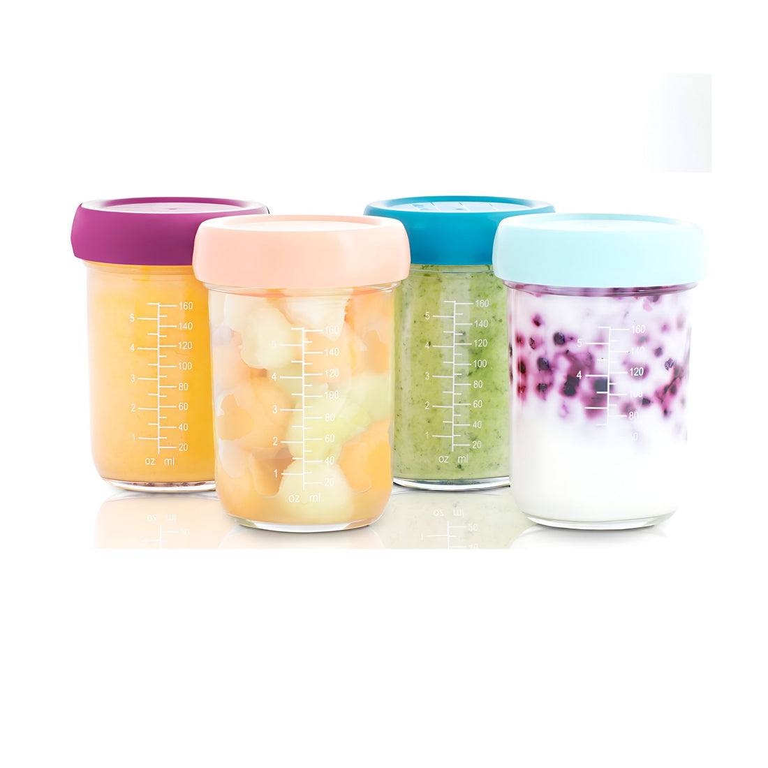 Babymoov Babybowls Hermetic Glass Storage Containers (220ml) Bundle of ...