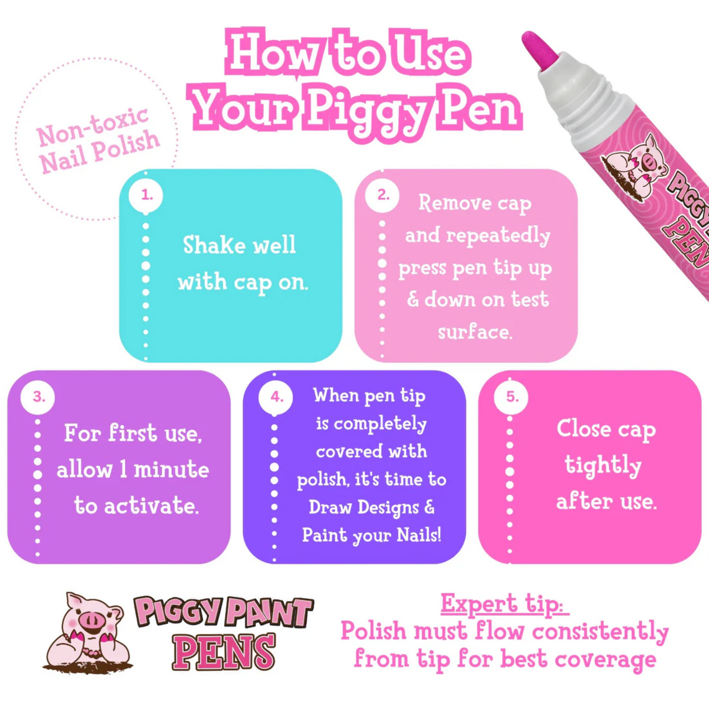 Piggy Paint - Nail Polish Piggy Pens
