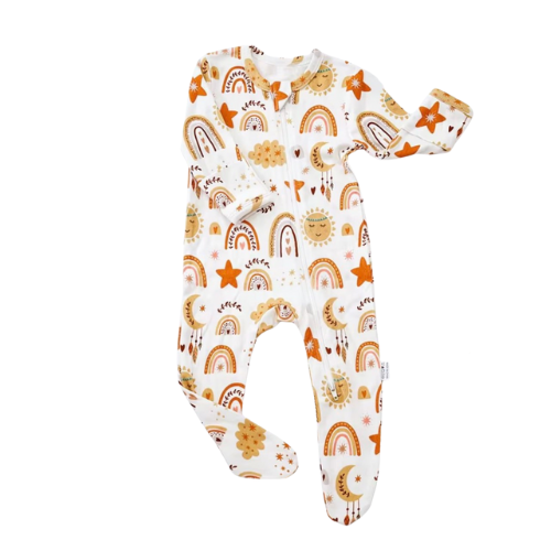 Snooze Avenue Footed Baby Rompers in Bamboo Fabric