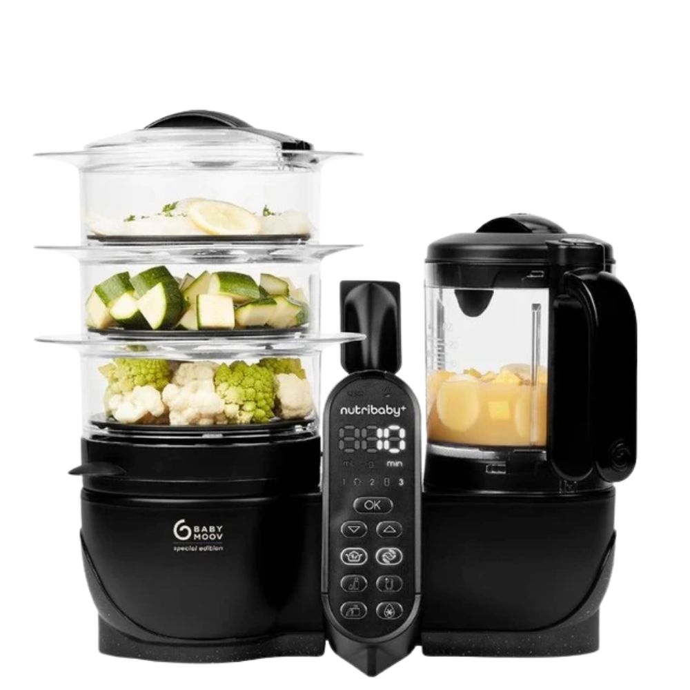 Babymoov Nutribaby+ XL 6-in-1 Baby Food Maker - Black Edition