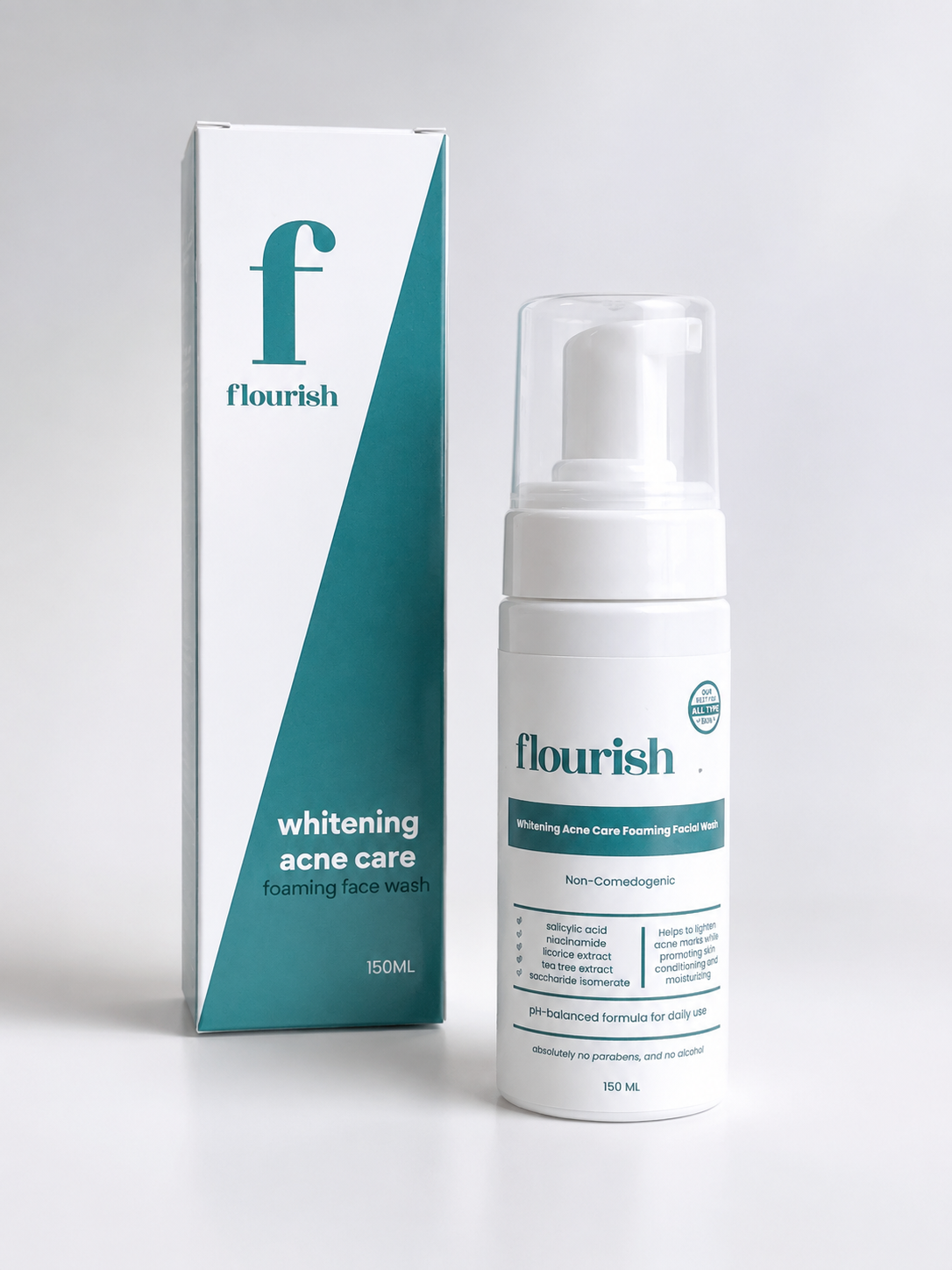 Flourish Whitening Acne Care Foaming Facial Wash 150ML