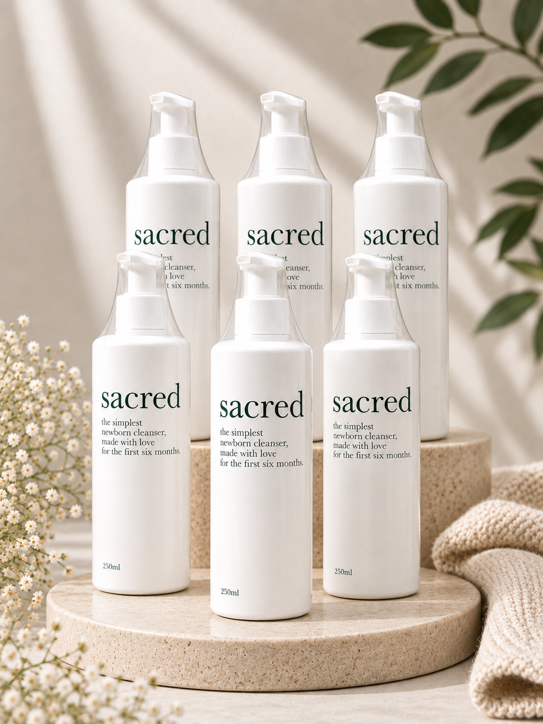 Sacred Newborn Cleanser | Gentle Vegan Hydrating Top-to-Toe Wash for Newborn, Pregnant, & Beyond