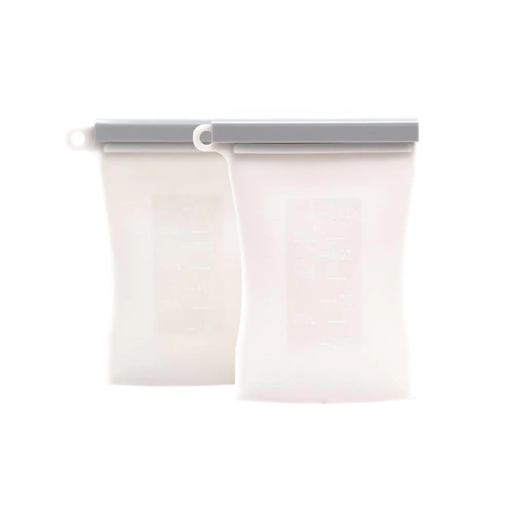 Junobie Milk and Snack Storage Bags 8oz 2-pack Bundle