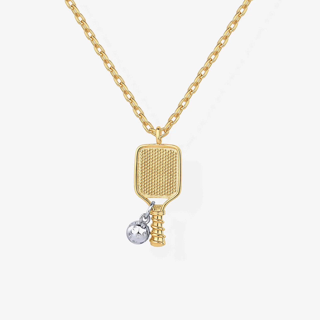 PADDLE | Pickleball Necklace 18K PVD Gold Hypoallergenic Water/Sweat/Tarnish Resistant Jewelry