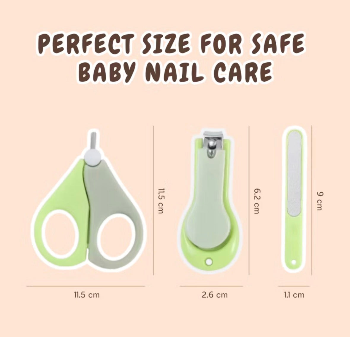 Lunabebe Kids Baby Grooming Kit with Flash Lighting Ear Scoop | 5- Piece