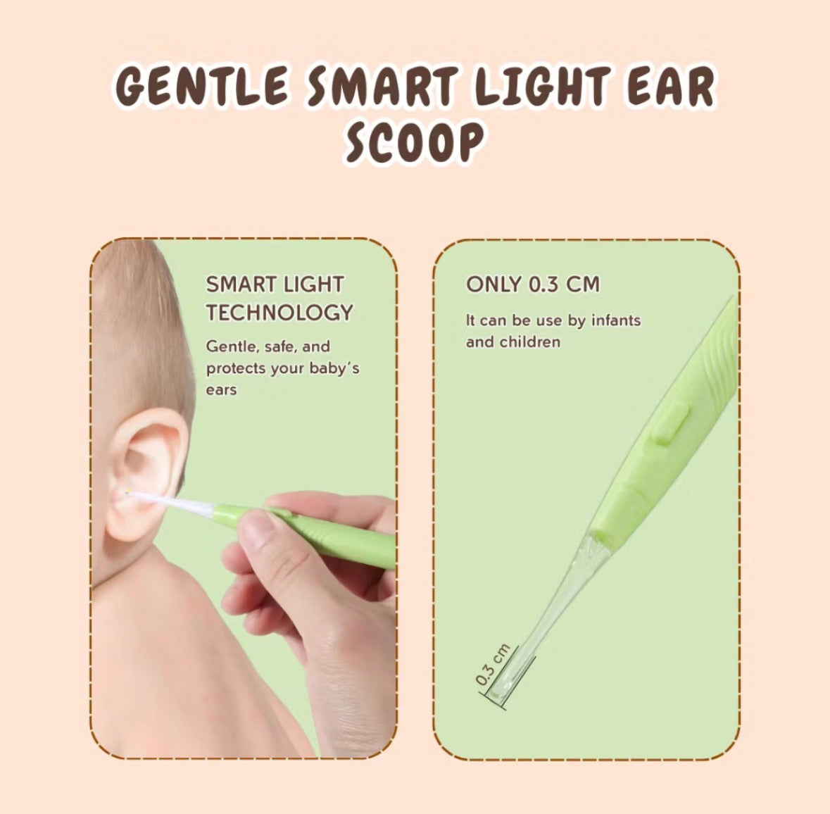 Lunabebe Kids Baby Grooming Kit with Flash Lighting Ear Scoop | 5- Piece